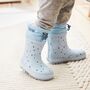 Personalised Blue Spot Welly Boots, thumbnail 1 of 5