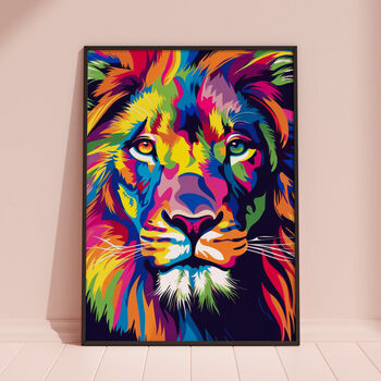 Lion Pop Art Print, 6 of 8