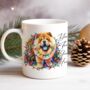 Personalised Chow Chow In Christmas Lights, thumbnail 8 of 8