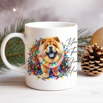 Personalised Chow Chow In Christmas Lights, 8 of 8