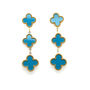 Three Clover Earrings In Rainbow Of Colours, thumbnail 6 of 12