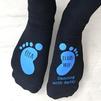 Dancing On Daddy's Feet Personalised Socks, 5 of 5