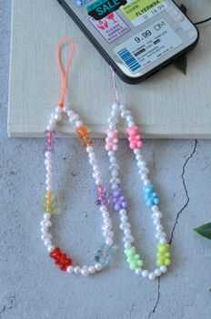 Y2k Gummy Bear Pearl Phone Charm, 3 of 3