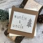 Auntie / Uncle Felt Christmas Card, thumbnail 1 of 2