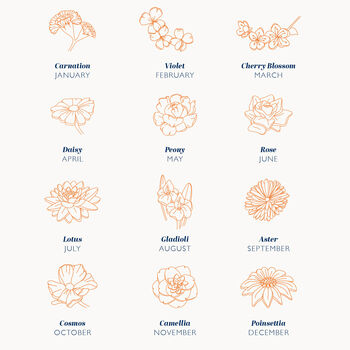 Personalised Birth Flower Charm, 6 of 9