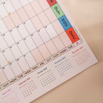 2026 A1 Year Wall Planner | Work Hard, Play Nice, 4 of 8