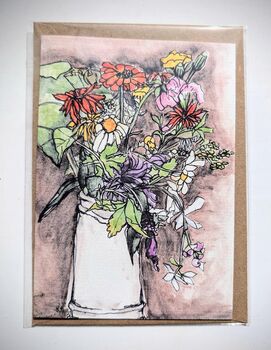 Wild Flower Greetings Card Blank Inside, 2 of 2