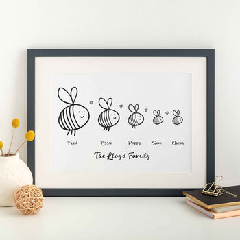 Personalised Bee Family Print, 2 of 6