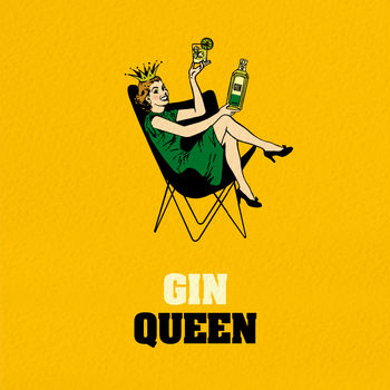 'Gin Queen' Funny Card For Her, 2 of 3