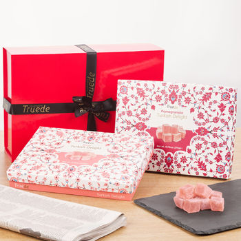Christmas Pomegranate And Rose Petal Turkish Delight, 3 of 6