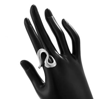 Infinity Loop Adjustable Ring Chunky Gold Statement Band, 3 of 5