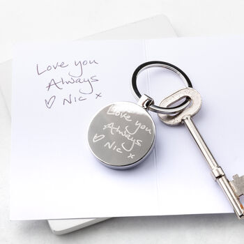 Personalised Memorial Handwriting Engraved Keyring, 5 of 5