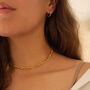 Thick 18 K Gold Link Chain Necklace Set, thumbnail 8 of 12