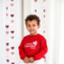 'Cutest Valentine' Personalised Embroidered Sweatshirt Jumper, thumbnail 4 of 7