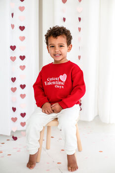 'Cutest Valentine' Personalised Embroidered Sweatshirt Jumper, 4 of 7