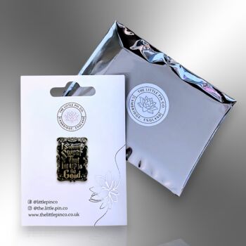 Gothic Style I Solemnly Swear I'm Up To No Good Scroll Enamel Pin Brooch, Marauder's Map Spell, Fantasy Gifts For Children, 5 of 8