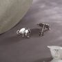 Sterling Silver Opposum Stud Earrings, thumbnail 3 of 12