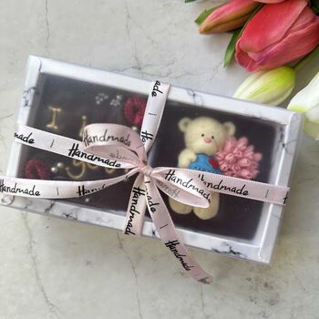 Chocolate Teddy Bear And Flowers, Sweet Box, 6 of 11
