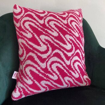 Swirly Knitted Cushion, 8 of 12