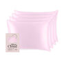 Silver Cloud Pink Satin Pillowcase Four Pack, thumbnail 1 of 7