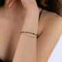 Gold Plated Beaded Green Bracelet, thumbnail 5 of 9
