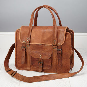 Leather Weekend Bag, 7 of 11