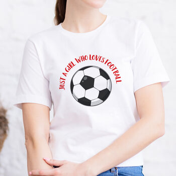 Just A Girl Who Like Football Adult Tshirt, 7 of 7