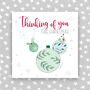 Thinking Of You At Christmas Greetings Card, thumbnail 1 of 3