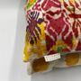 Oblong Velvet Ikat Cushion Ottoman Modern, thumbnail 6 of 10