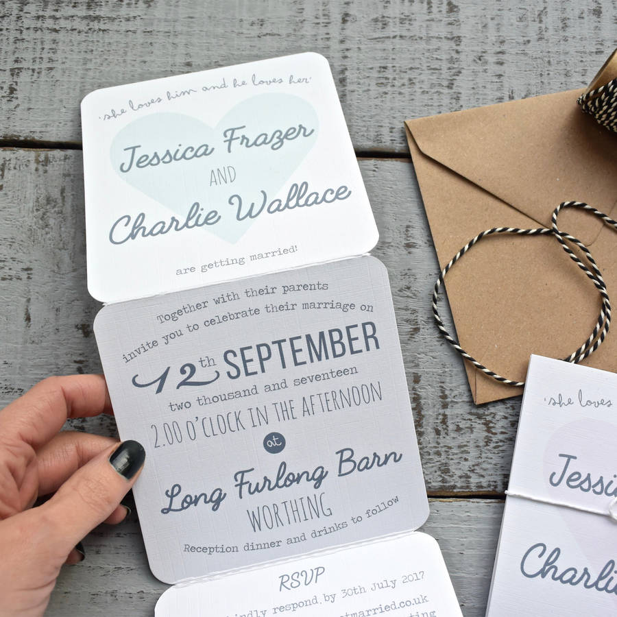 Folded Wedding Invitations 10