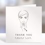 Graphic BSL British Sign Language Thank You Card, thumbnail 2 of 2