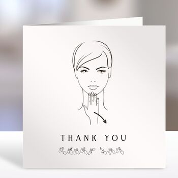 Graphic BSL British Sign Language Thank You Card, 2 of 2