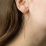 Bubble Statement Gold Plated Silver Drop Earrings, thumbnail 2 of 4