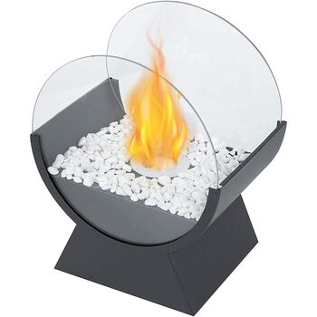 Round Glass Bioethanol Fire Bowl Pot Tabletop Fireplace, 7 of 7