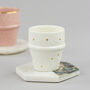 Moroccan White Ceramic Espresso Cup, thumbnail 1 of 2