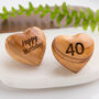 A Little 40th Birthday Hug Token, Olive Wood Heart, thumbnail 1 of 5