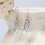 Sterling Silver Celtic Long Loops Earrings, thumbnail 1 of 6