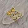 Green Amethyst Gold Drop Earrings, thumbnail 5 of 7