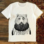 Bearded Bear Men's Organic T Shirt, thumbnail 2 of 6