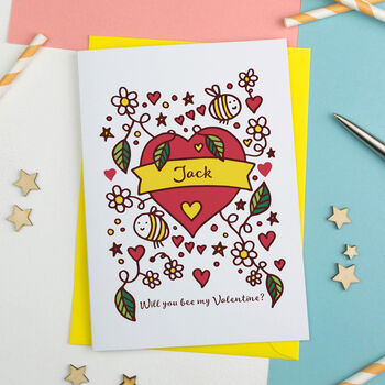 Personalised Cute Daisy Heart Cute Card, 2 of 2