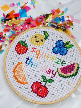 Squeeze The Day Cross Stitch Kit, 7 of 8