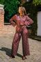 Lux Maroon Patterned Jumpsuit, thumbnail 1 of 3