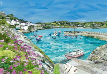 Coverack Harbour, Cornwall Art Print, 3 of 4