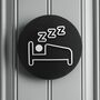 Bedroom Door Sign Raised Bed And Sleep Icon Design, thumbnail 1 of 3