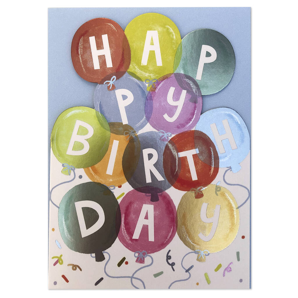 'Happy Birthday' Balloons Card