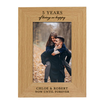 Anniversary 6x4 Wooden Photo Frame For Couple, 4 of 4