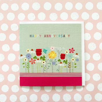 Floral Happy Anniversary Card, 3 of 5