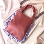 Colour Block Silk Marina Ruffle Bag, thumbnail 8 of 9