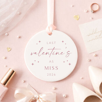 Last Valentines As A Miss Stars Design Bottle Tag Gift, 8 of 12