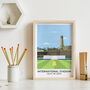 Contemporary Print Of Your Cricket Team's Ground, thumbnail 2 of 8